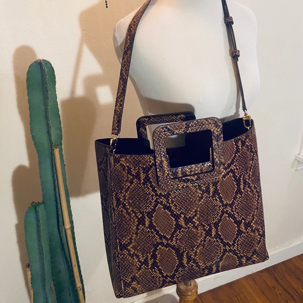 Staud Snakeskin Shirley large bag